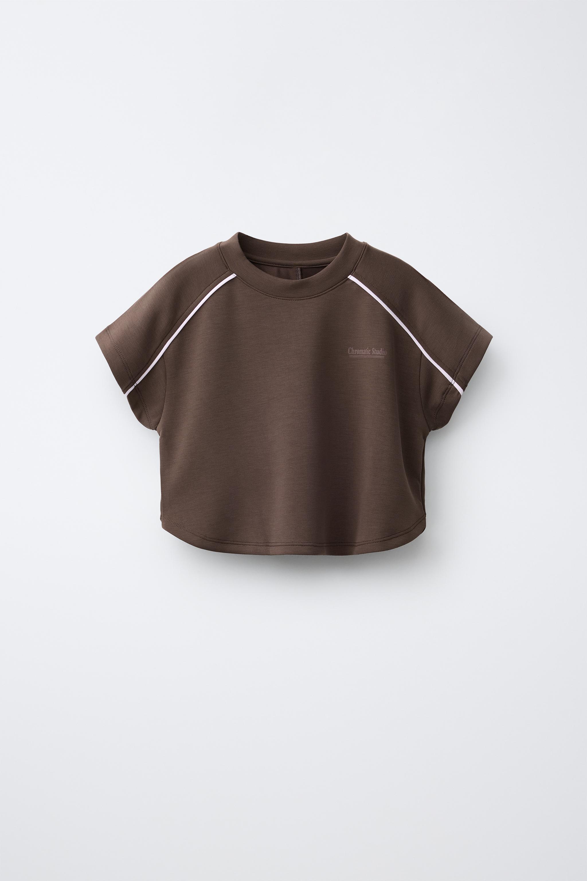 T-SHIRT À LISERÉS EN CONTRASTE AVEC MODAL